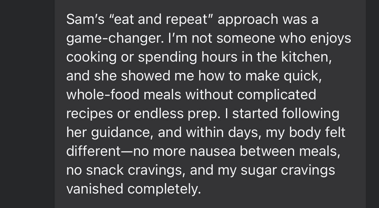 Customer testimonial screenshot