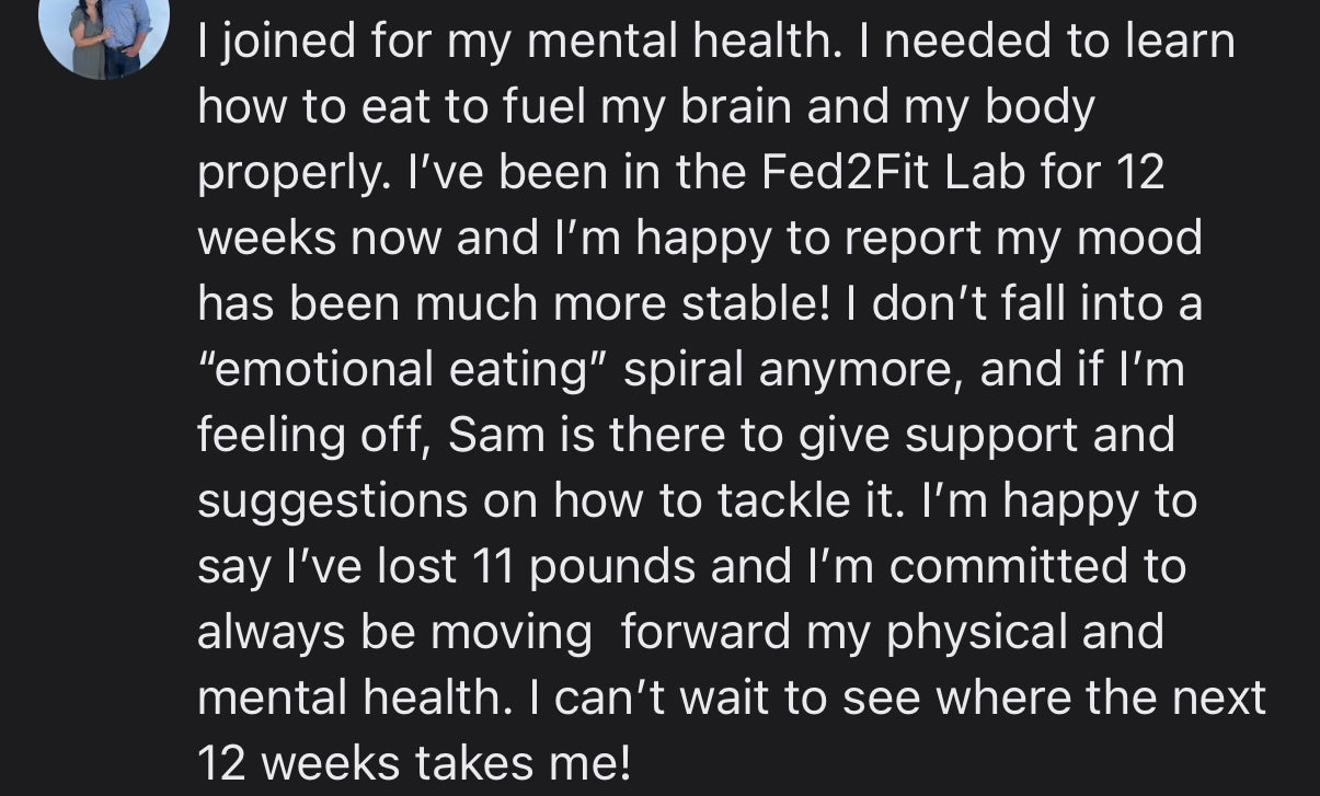 Customer testimonial screenshot